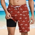 thumbnail image 2 of VBTAPA Mens Hawaii Swim Trunks Drawstring Board Shorts Quick Dry Bathing Suit Big & Tall Beach Swimsuits Today's Sales Red M, 2 of 7