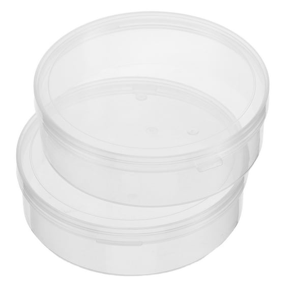 Raindrops 2pcs Makeup Sponge Holder Transparent Box Round Powder Puff Storage Case Travel-Friendly Makeup Sponge Organizer Cosmetic Puff Container