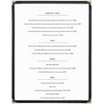 thumbnail image 3 of TrueCraftware-Set of 10 Black 8-1/2” x 11” Single Restaurant Menu Covers 1 Page 2 View Crystal Clear Vinyl Menu Covers Fits A4 Size Paper Menu Folder Menu Book Holders for Bar Cafe Restaurant Book, 3 of 5