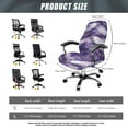 thumbnail image 6 of Renewold Marble Gold Violet Office Chair Cover Stretchable Desk Chair Protector Non-slip Anti-dust Computer Office Chair Slipcover Washable Desk Chair Cover with Elastic Bottom, L, 6 of 7