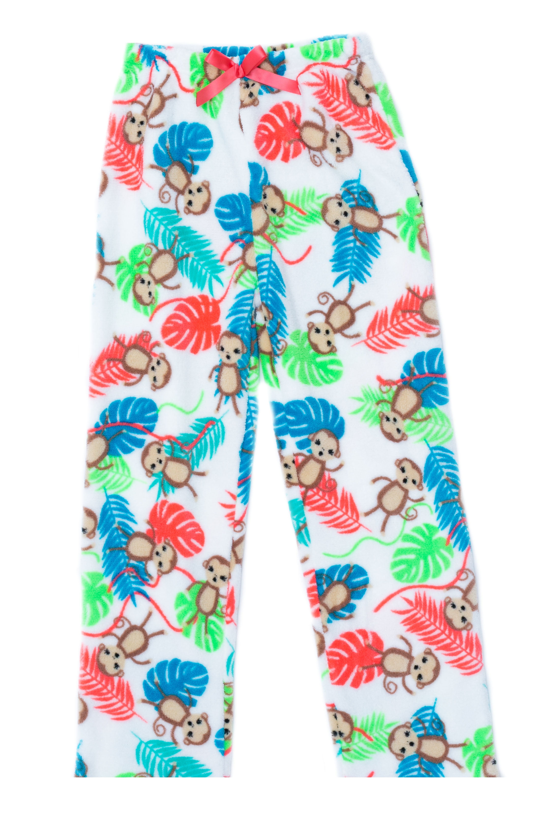 Just Love - Plush Pajama Pants for Girls (Monkey Palms, Girls 10-12 ...
