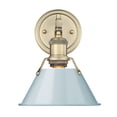 thumbnail image 3 of Yep by Golden Lighting Orwell 1-light Vanity in Aged Brass and Pine Green shade, 3 of 7