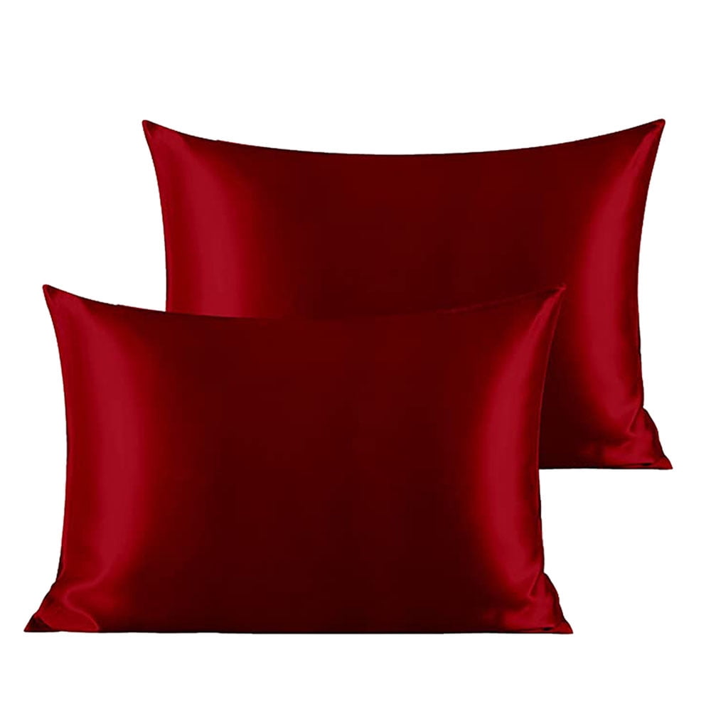 White Satin Pillowcase for Hair and Skin,Soft&Cozy Queen Pillowcases,White  Pillow Cases Set of 2,Silky Satin Pillow Cases for Women 2 Pack with  Envelope Closure,No Zipper(20x30,Wine red) - Walmart.com