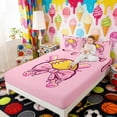 thumbnail image 4 of Erosebridal Pink Drip Softball Queen Sheet Sets, Cute Sport Bed Set for Girls, 4 Pieces, 1 Flat Sheet, 1 Fitted Sheet and 2 Pillowcases, 4 of 6