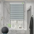 thumbnail image 1 of Yoolax Motorized Horizontal Blinds Smart Day and Night Roller Shades Electric Zebra Blind(80% Shading Luxury Grey,64"W x 72"H), 1 of 6