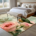 thumbnail image 4 of 6'x9' Area Rugs, Vintage Pink Floral Indoor Outdoor Area Rug for Living Room Bedroom, Birds Retro Mottled Middle Century Washable Bathroom Rugs Kitchen Floor Carpet Mats Home Decor Aesthetic, 4 of 8