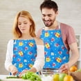 thumbnail image 3 of Pioneer Flower Floral Print Pattern Apron for Women and Men, Cotton Linen Waterproof with Pockets, Adjustable, 33x27 Inch for Kitchen, Gardening, BBQ, Salon, 3 of 6