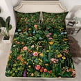 thumbnail image 2 of Manfei Floral Butterflies 3pcs Twin Sheet Sets for Female Girls,Spring Graden Twin Fitted Sheet,Flowers Blossoms Breathable Flat Sheet,Ultra Soft Home Decor, 2 of 7