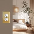 thumbnail image 5 of Rio Salto BRASS Deco Collection Midsize Gold Rocker Wall Plate Outlet Cover Light Switch Cover Plate Architectural Design Premium Heavy-Gauge Metal Finish, 5 of 9
