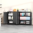 thumbnail image 2 of 36" Metal Office Storage Locking Cabinet, Lockable Garage Storage Cabinets, High Office File Cabinet with Adjustable Shelves for Garage(Black), 2 of 7