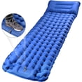 thumbnail image 1 of Camping Mattress with Foot Pump, Upgraded Thickness 10cm/4" Self-Inflating Sleeping Pad, Hiking Mattress with Pillow, Ultra Light Air Mattress for Camping, Tent, Hiking (Blue), 1 of 5