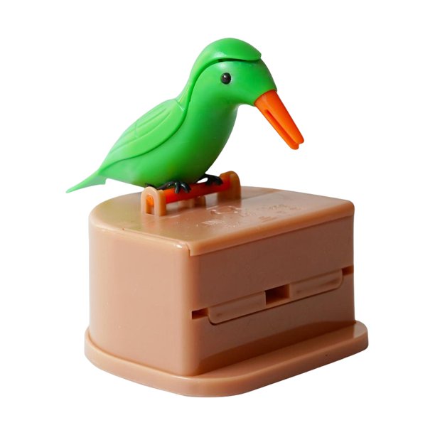 de mondadientes de pájaro pájaro carpintero, regalos automáticos, mondadientes portátil divertida para bares, hoteles, Verde Baoblaze Dispensador de palillos de dientes