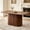 Brown Wood Grain, variant on Beige Stone Patterned 63" Oval Dining Table with Rounded Corners Seats 4 to 6