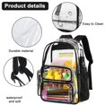thumbnail image 3 of Mochila BTOOP Clear de 17 pulgadas, transparente, resistente, 3 of 9