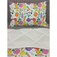 thumbnail image 3 of Vegetable Comforter & Sham Bedding Set, Drawing of Vegetarian Food Colorful Peper Eggplant and Carrot Design, 3 pcs Duvet Set Microfiber Filling Quilt, 5 Sizes, Multicolor, by Ambesonne, 3 of 4