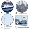 thumbnail image 3 of Designart "Port Vell Moored Yachts" Boat Picture Framed Canvas Wall Art, 3 of 5