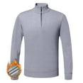 thumbnail image 6 of Mens Sweatshirt Under $10 Men's Dry-Fit Active Quarter Zip Long Sleeve Athletic Performance Pullover Fashion Stand Collar Elasticity Base Layer, 6 of 7