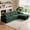 Dark Green, variant on Corner Chaise Sofa, Modern L-Shaped Couch with High Backrest and Slub Chenille Fabric, Space-Saving No-Assembly Sofa for Living Room Apartment, Dark Green