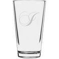 thumbnail image 1 of Chopin Script Etched Monogram All Purpose 16oz Libbey Pint Glass Letter I, 1 of 1