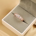 thumbnail image 6 of Newshe Jewellery Wedding Bands for Women 925 Sterling Silver Eternity Ring Round 18K Rose Gold Plated CZ Size 6.5, 6 of 7