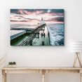 thumbnail image 2 of PixonSign Canvas Print Wall Art High Contrast Freighter Ship at Sea Nature Wilderness Photography Realism Nautical Landscape Relax/Calm Multicolor Neon for Living Room, Bedroom, Office - 24"x36", 2 of 5
