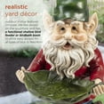 thumbnail image 6 of Alpine Corporation Gnome with Leaf Birdfeeder Statue, 16 Inch Tall, 6 of 12