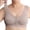 Light Pink, variant on Gymayou Women Seamless Front Button Wireless Vest Bra for Middle-Aged Ladies Floral Jacquard Easy Front Snap Wide Strap Full Coverage Comfort Bralette Beige L