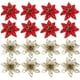 thumbnail image 1 of 24pcs Navidad Flor decorativa Flores artificiales Brillo Flor de Navidad, 1 of 7