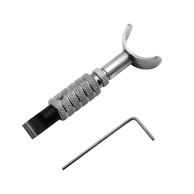 Kenally Herramientas de cuero ajustables plateadas, herramienta rotativa para tallar cuero, herramienta rotativa manual DIY Artesanía