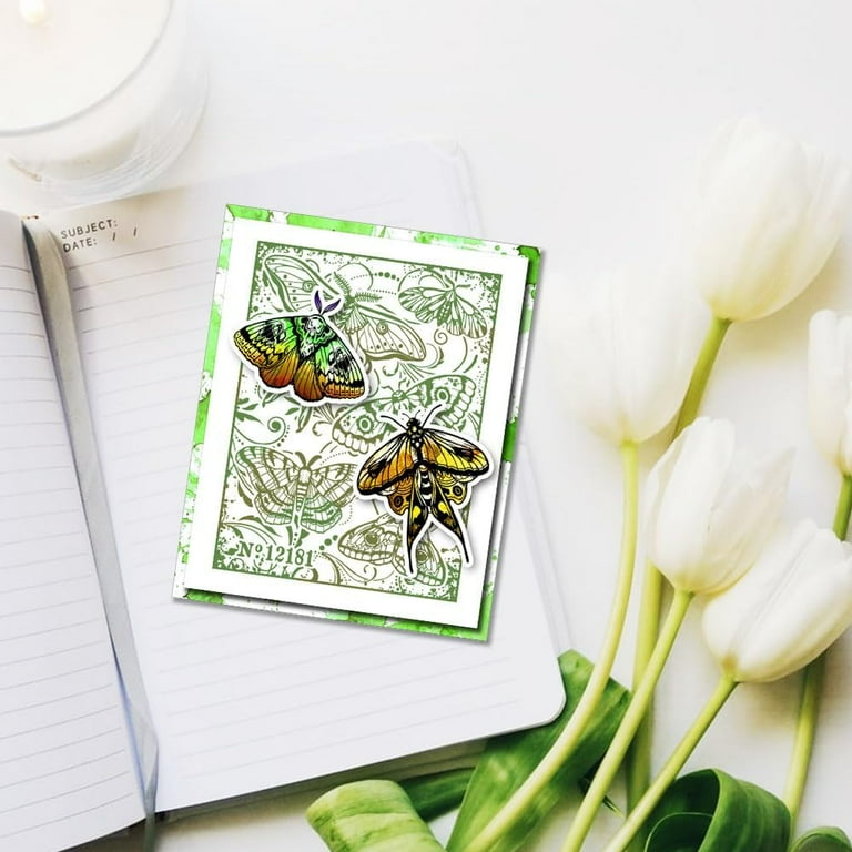 Retro Birds & Flowers Clear Stamps - Vintage Style Silicone Stamps For Card Making