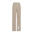 thumbnail image 4 of WREESH Womens Cotton Linen Pants Fashion Summer Casual Loose and Pocket Printtrousers Pants Khaki, 4 of 5