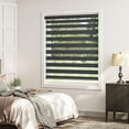 thumbnail image 3 of Cozy Home Zebra Blinds Cordless Indoor Sheer Polyester Roller Shades, Dark Blue 34"x72", 3 of 8
