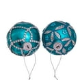 thumbnail image 4 of Kurt Adler 80MM Teal Glass Ball Ornaments, 6-Piece Set, 4 of 5