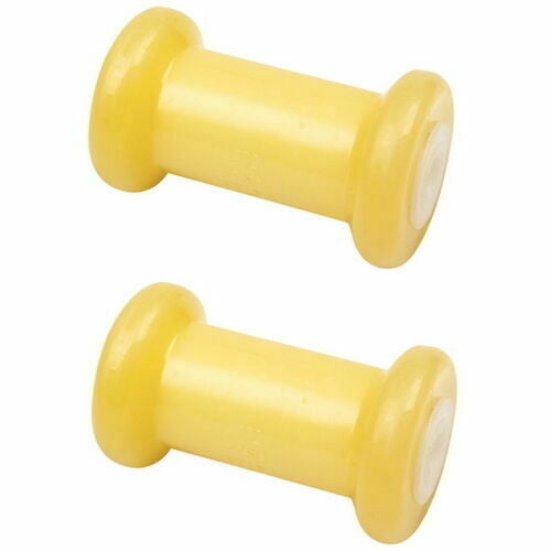 2 Pack 4 Inch Width Boat Trailer Non Marking Molded Rubber Bow Stop Rollers 