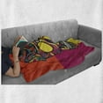 thumbnail image 6 of Sugar Skull Soft Flannel Fleece Blanket, Colorful Calavera Themed Artwork Catrina Day of the Dead Mexican Culture Theme, Cozy Plush for Indoor and Outdoor Use, 50" x 70", Multicolor, by Ambesonne, 6 of 6