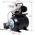 thumbnail image 5 of Stainless Steel 1.6HP Shallow Well Pump - Automatic Water Booster Jet Pump for Home, Garden, Lawn - Corrosion-Resistant Housing - Reliable and Efficient, 5 of 10
