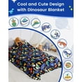thumbnail image 3 of Dinosaur Blanket Soft Throw Toddler Fleece Blanket 40x50 Inches - Flannel Blanket for Boys and Girls,Cute Cartoon Design,Ideal for Crib, Bed, Travel, for Christmas,Birthday,Easter, 3 of 5