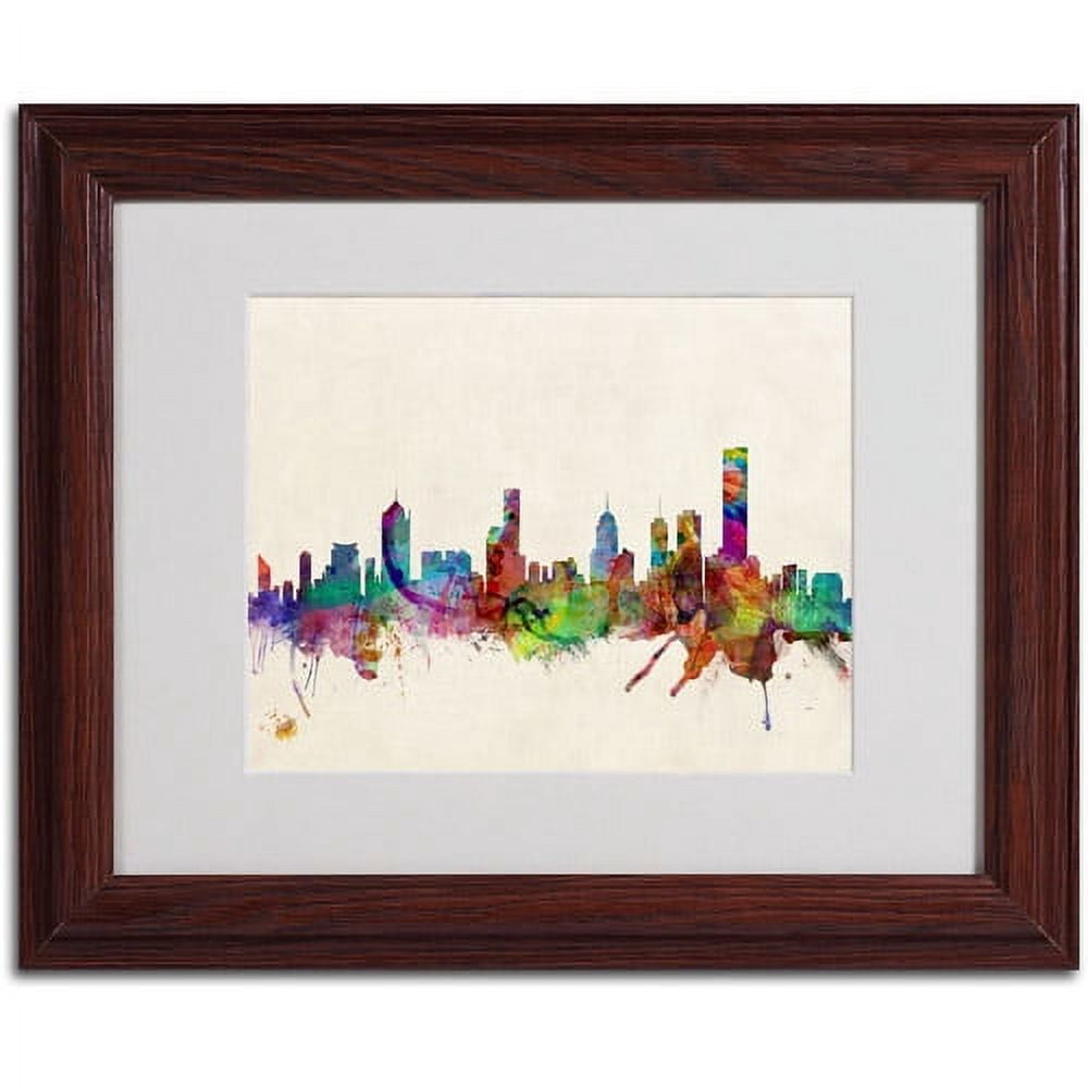 Trademark Fine Art "Melbourne, Canada" Canvas Art by Michael Tompsett, Wood Frame