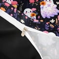 thumbnail image 5 of Homewish Floral Ghost Bedding for Girls, Halloween Duvet Cover Full, Black Purple Pink Orange, Black Reversible 3-Piece, 1 Duvet Cover and 2 Pillowcases, 5 of 7