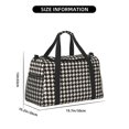 thumbnail image 3 of Disketp Black and white houndstooth Bolsa de Viaje Tipo Duffle, Bolso de Mano para Fin de Semana para Mujer, Bolsa de Gimnasio Ligera para Hombre, Esencial para Viajes, 3 of 7