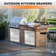 thumbnail image 4 of Danolapsi 18" W x 23" H x 23" D Outdoor Kitchen Drawers, Stainless Steel Outdoor Kitchen Drawers, 3-Layer Flush Mount BBQ Drawers for BBQ Island, Grill Station, 4 of 7