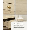 thumbnail image 6 of Joyyskill 3 Drawer Dresser, Modern Chest of Drawers Storage Cabinet, Wood Nightstand End Table, Light Oak, 6 of 8