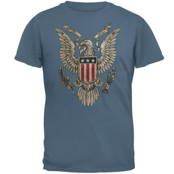 4th Of July Born Free American Eagle Mens T Shirt Indigo Blue 2XL