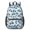 Police and Checkered White Pattern, variant on Police and Checkered White Pattern 17" Waterproof Oxford School Backpacks for Teens, S-Shape Padded Straps, for School, Travel, Hiking, Camping