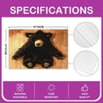 thumbnail image 4 of Lodge Cabin Bear Placemats Set of 4 Wood Grain Table Mats Cute Bear Place Mat for Kitchen Dining Table Party Decor Indoor Outdoor 18"x12" Non-Slip Easy to Clean Rustic Cabin Country, 4 of 4