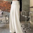 thumbnail image 2 of ZyeKqe Womens Work Pants High Waisted Dress Pants Wide Leg Pleated Casual Business Trousers, 2 of 5