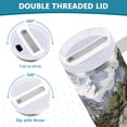 thumbnail image 3 of Yayeee 40oz Stainless Steel Tumbler with Straw and Handle Double-Wall Insulated Travel Water Bottle, River and Mountains, 3 of 8