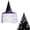 Purple, variant on Halloween Witch Hat Tree Topper, 21-Inch Black and Purple Gothic Tree Crown with Spiderweb Lace Veil for Indoor Home Party and Mantel Decor