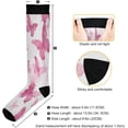 thumbnail image 3 of FREEAMG Beautiful Pink Butterfly Compression Socks for Women and Men(1Pairs)-Best Support for Running, Athletic, Nursing, Travel, 3 of 7