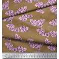 thumbnail image 3 of Soimoi Velvet Fabric Orchid Floral Print Fabric by The Yard 58 Inch Wide, 3 of 3